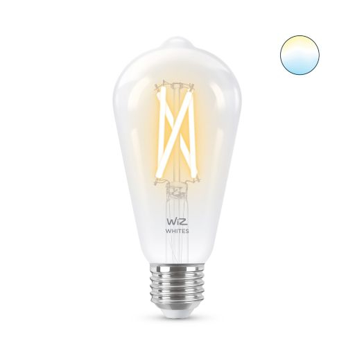 Bec LED inteligent cu filament ST64 E27 din sticla clara, 7W, lumina alba reglabila si control WiFi [2]