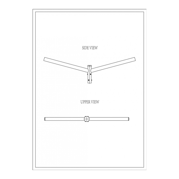 Brat dublu drept de 1.5 m pentru stalp de iluminat cu deschidere la 180 grade [2]