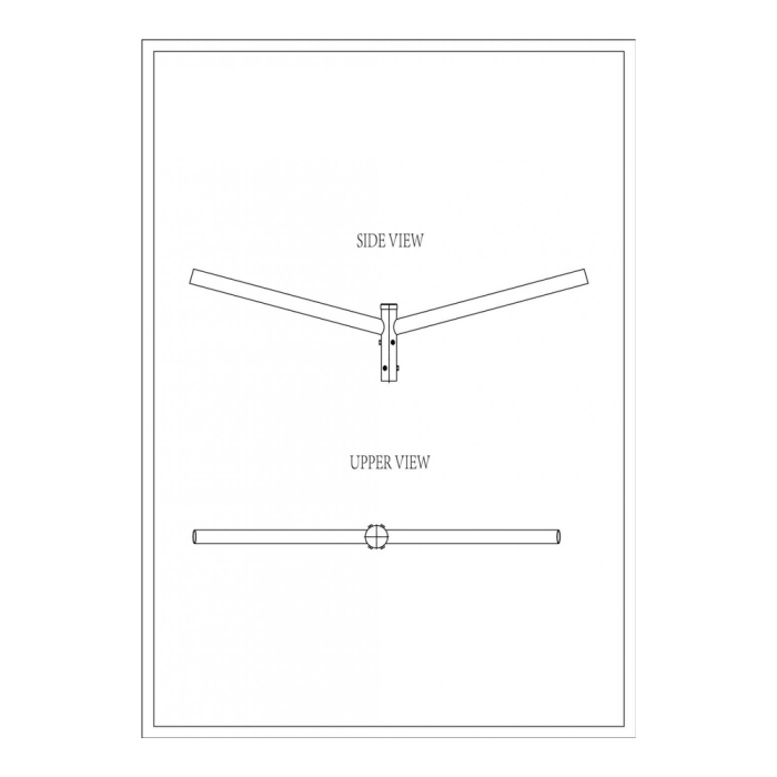 Brat dublu drept 180 grade 1m pentru stalp de iluminat exterior [2]