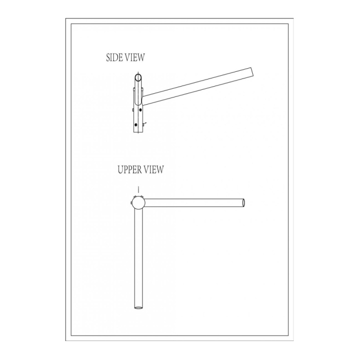 Brat dublu drept la 90 grade pentru stalp de iluminat cu doua iesiri de 500 mm [2]