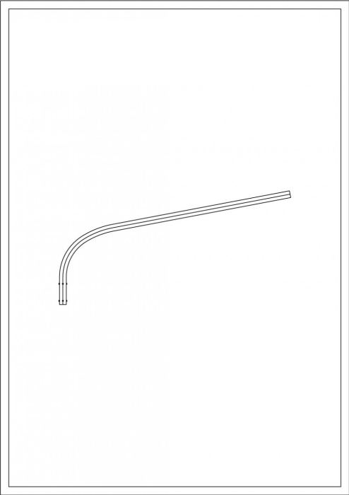 Brat simplu curbat de 1.5 m pentru stalp de iluminat cu diametru 60 mm [2]