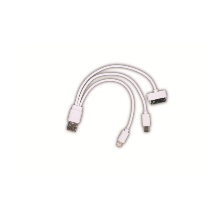 Cablu de date alb cu conectori Micro Lightning si 5 pini [2]