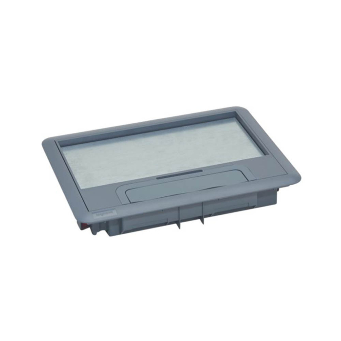 Capac dreptunghiular cu rama din plastic pentru doza de pardoseala standard 8 12 module gri [2]