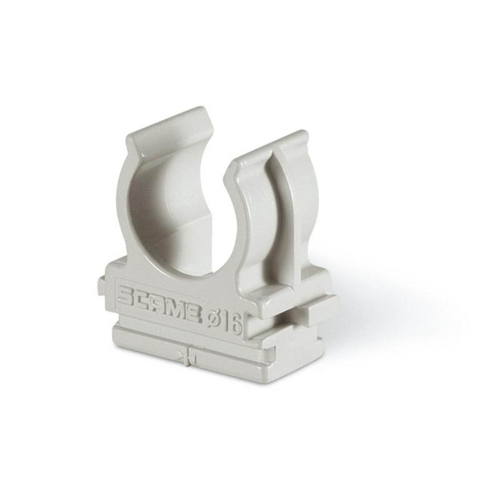 Clema gri cu clipsare pentru fixare tub de instalatie 20 mm [2]