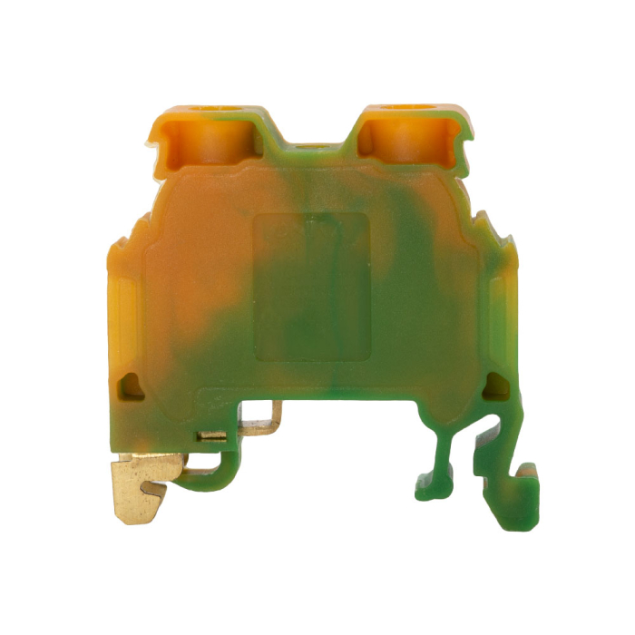 Clema de impamantare verde galben pentru sina omega si conductori de 6 10 mm2 [2]