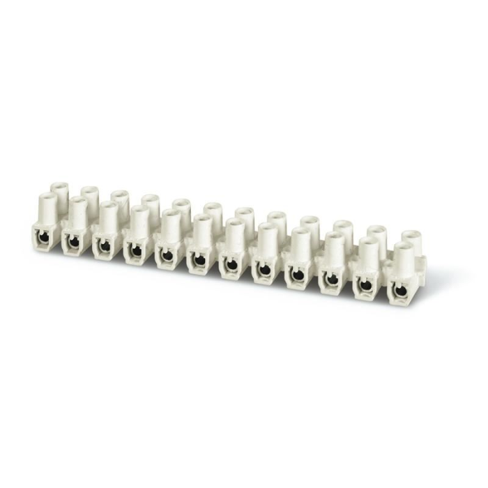 Clema pe sir T85 alba cu 12 poli pentru conductori de pana la 16 mm2 [2]