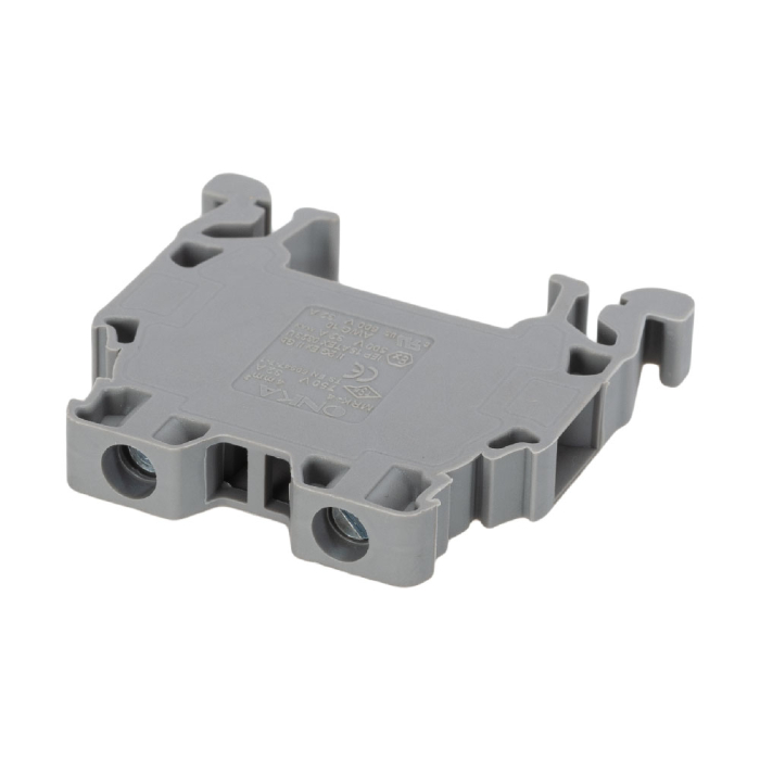 Clema gri pentru sina omega DIN 35 mm cu conexiune cu surub si sectiune nominala 4 mm2 [2]