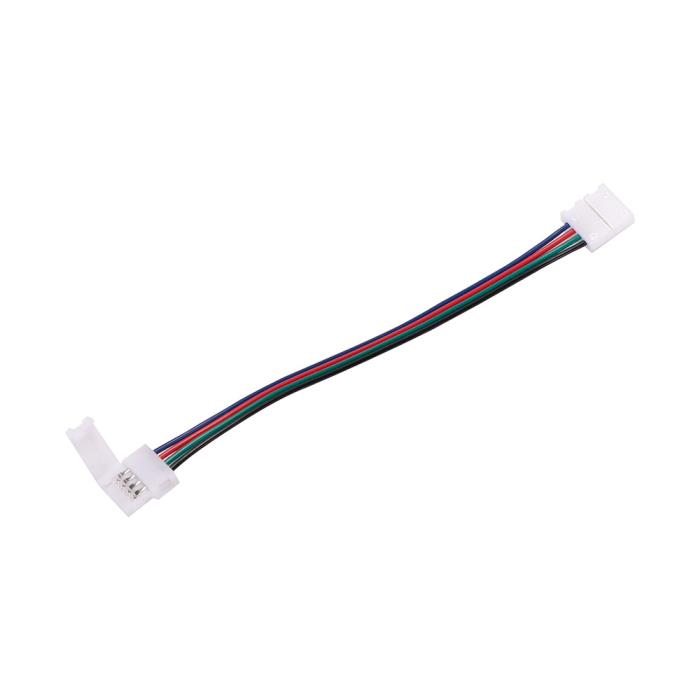 Conector alb pentru banda LED RGB 3528 si 5050 cu fir T si protectie IP20 [2]