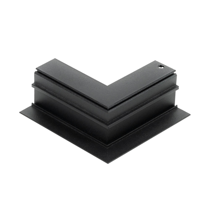 Conector colt orizontal 90 grade pentru sina magnetica incastrata in rigips negru [2]