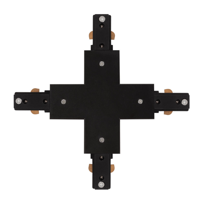 Conector cruce negru pentru sina clasica monofazata cu patru directii [2]