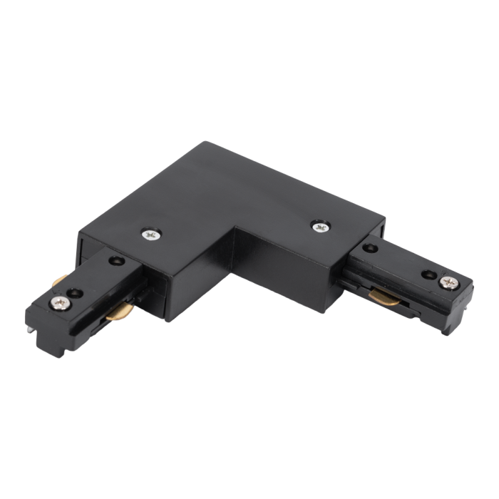 Conector L negru pentru sina clasica de iluminat IP20 [2]