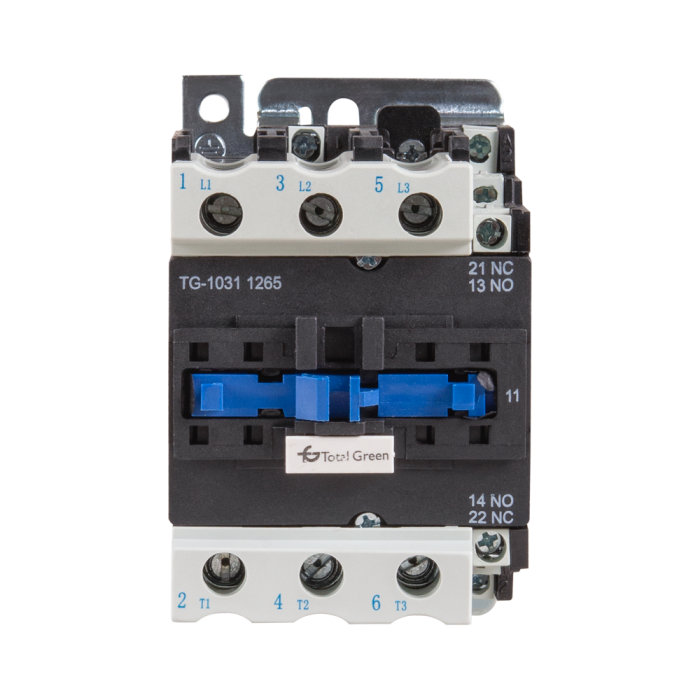 Contactor industrial gri cu 3 poli si 1 contact auxiliar normal inchis de 65A [2]