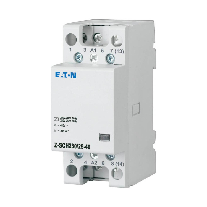 Contactor modular 25A 230V cu 2 contacte normal deschise si 2 contacte normal inchise [2]
