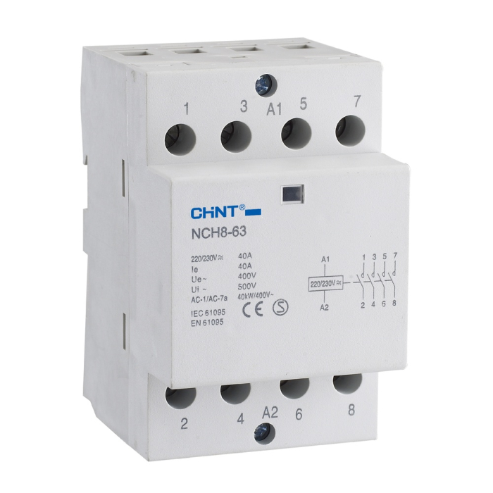 Contactor modular 63A 4NO 230V cu selector manual pentru sina DIN [2]