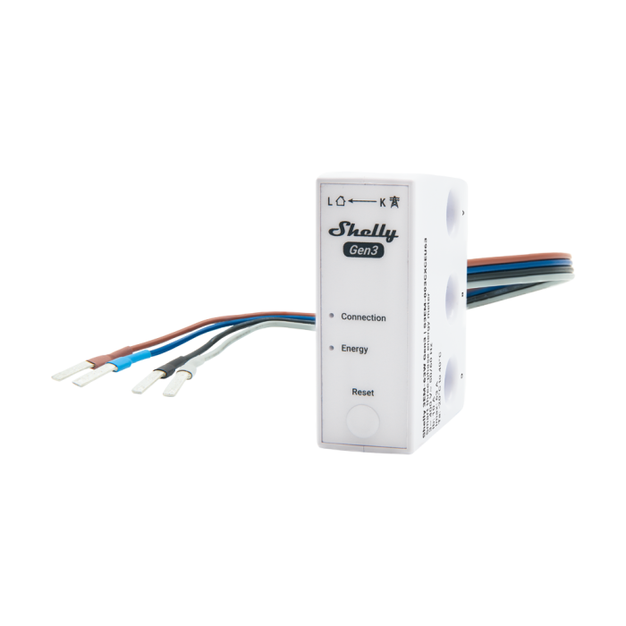 Contor energie trifazat Shelly 3EM 63W Gen3 cu fire colorate [2]
