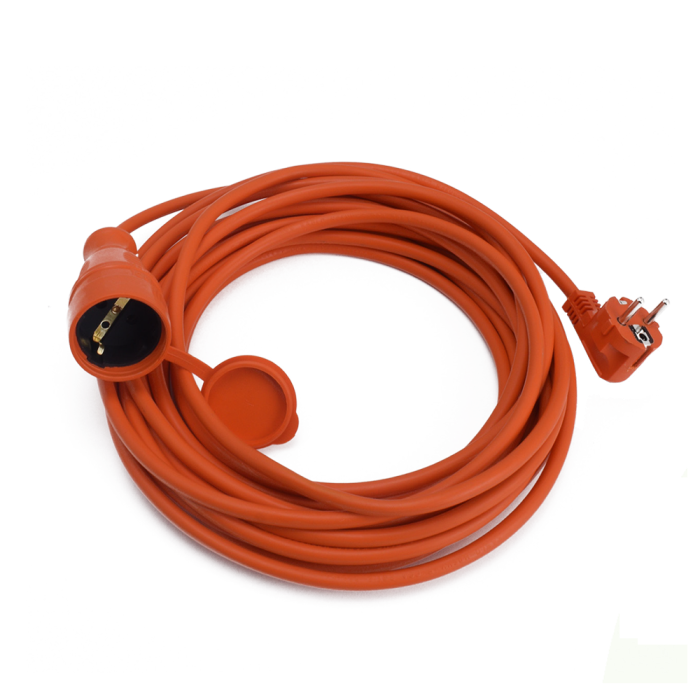 Cordon prelungitor portocaliu cu fisa si o priza, cablu 30 m, sectiune 3x1.5 mm2, IP44 [2]