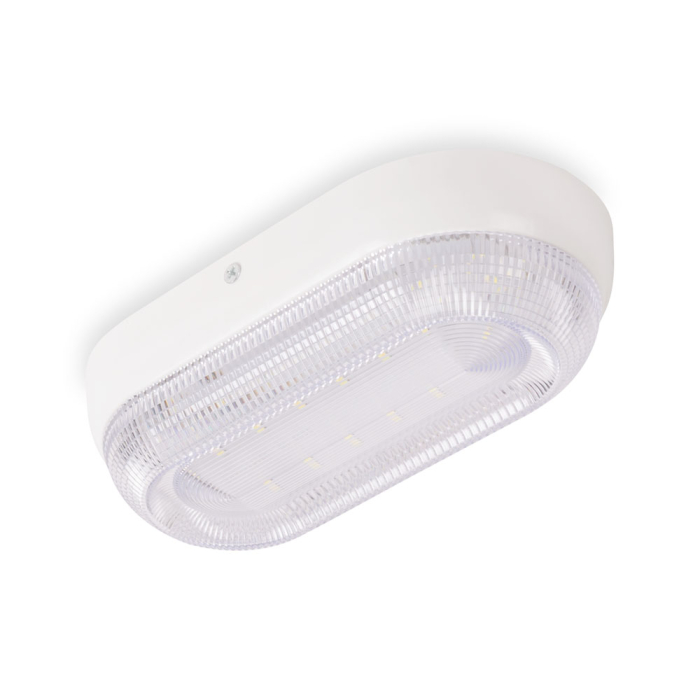 Corp BAT LED oval alb 16W IP54 cu dispersor prismatic [2]
