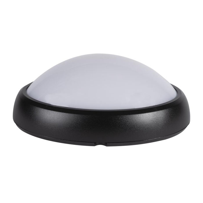 Corp BAT LED oval negru cu dispersor opal IP65 si lumina calda 3000K [2]