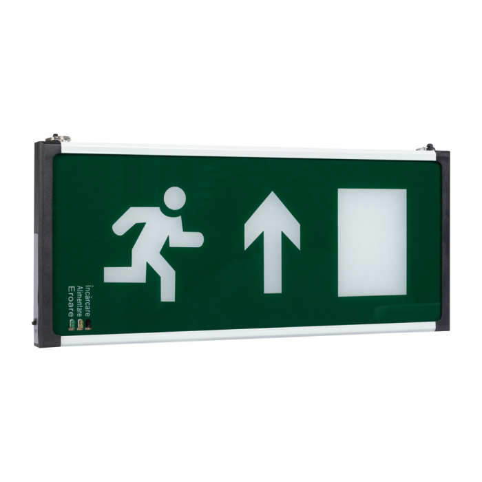Corp directional de emergenta LED suspendat cu pictograma verde directie sus [2]