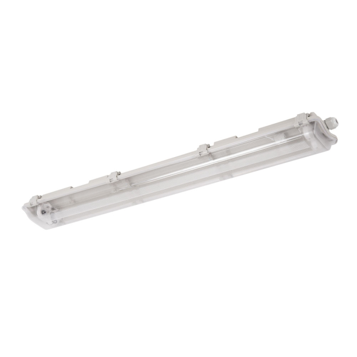 Corp liniar etans IP65 neechipat pentru doua tuburi LED de 1500 mm cu dispersor transparent [2]