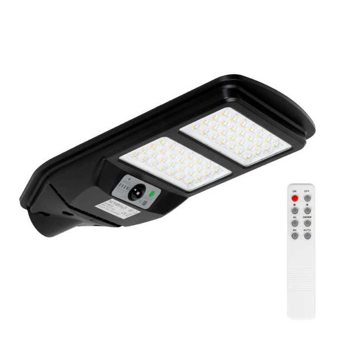 Corp stradal solar LED SUNO 80W cu senzor PIR si panou fotovoltaic integrat [2]