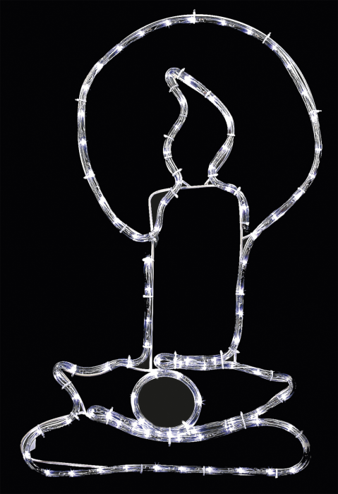 Decoratiune LED luminoasa in forma de lumanare pentru exterior cu lumina alba [2]