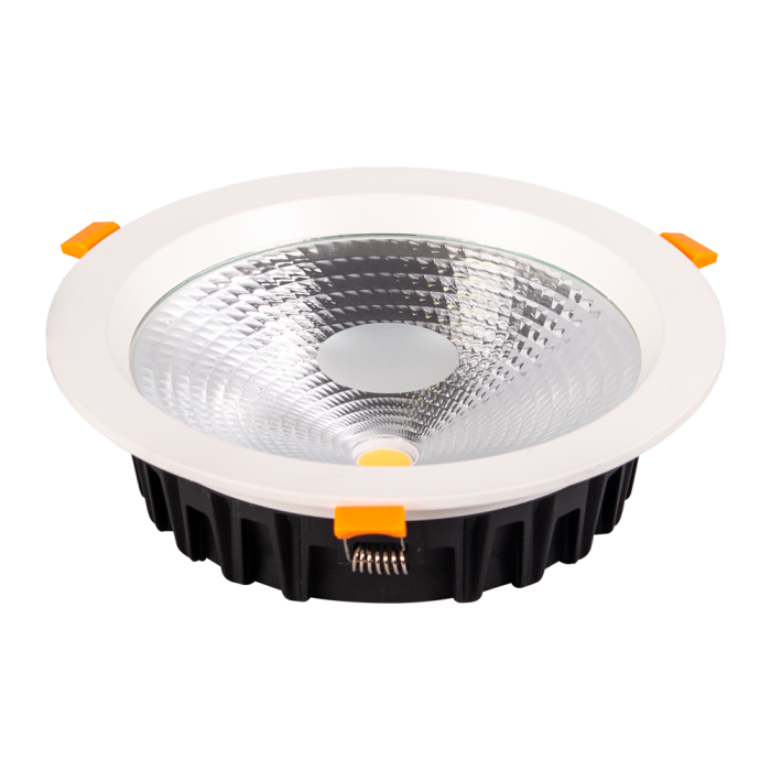 Downlight LED COB fix alb 40W 4000K IP20 cu reflector transparent pentru montaj incastrat [2]