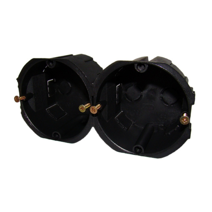 Doza aparat ST04 neagra pentru montaj incastrat 65 x 45 mm [2]