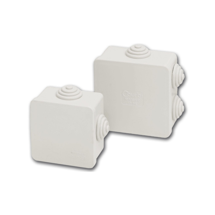 Doza etansa de derivatie patrata gri 80x80x40 mm cu capac prin presare si protectie IP54 [2]