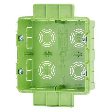 Doza incastrata verde pentru rigips cu 8 module 4 plus 4 si dimensiuni 131 x 129 x 53 mm [2]