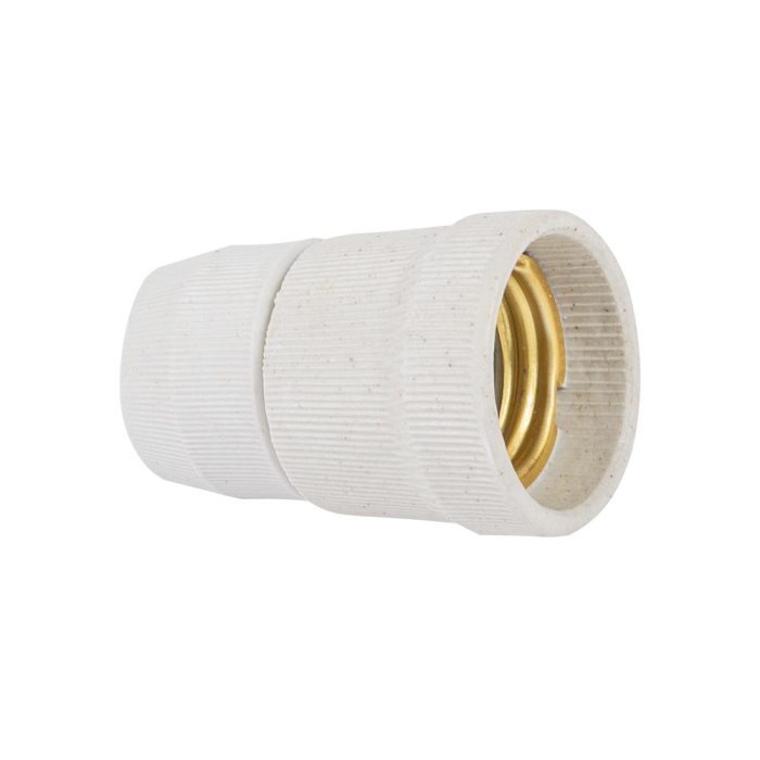 Dulie ceramica alba cu fusta si soclu E27 pentru corp de iluminat [2]