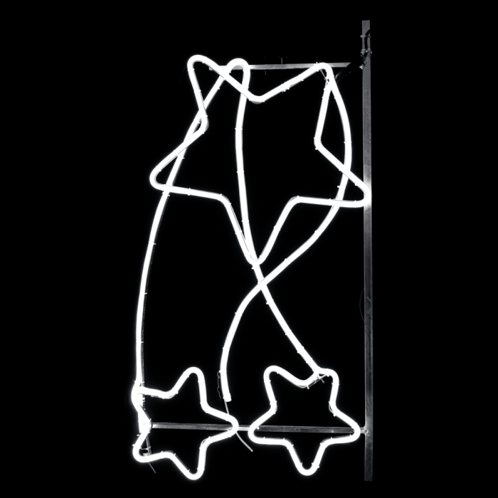 Figurina decorativa luminoasa cu 3 stele pentru iluminat festiv exterior [2]
