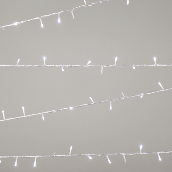 Instalatie luminoasa de Craciun alba cu 200 LED uri lungime 10 m protectie IP44 [2]