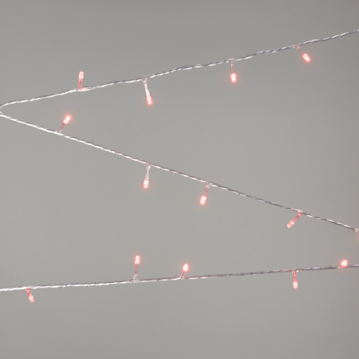 Instalatie decorativa de Craciun rosie cu 100 LED-uri, lungime 8 m, pentru interior [2]