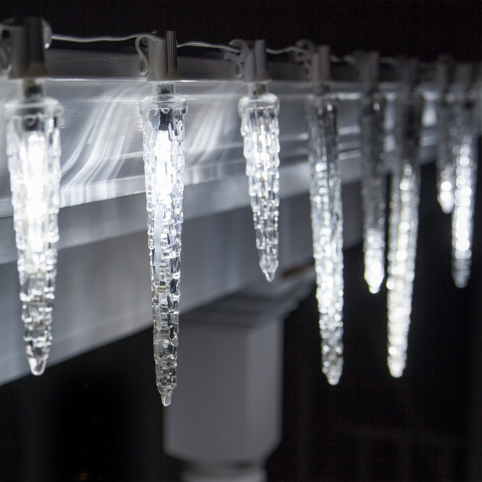 Instalatie luminoasa tip stalactite cu 160 LED uri lumina rece 6400K si protectie IP44 [2]