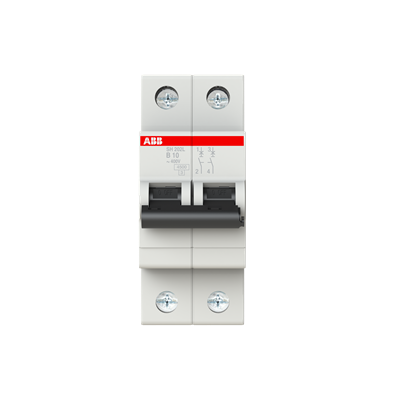 Intrerupator automat modular bipolar de 10 A cu curba B pentru sina DIN [2]