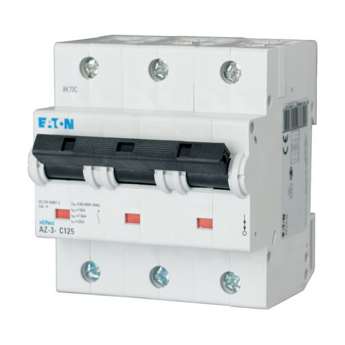 Intrerupator automat tripolar 125 A cu caracteristica C si capacitate de rupere 15 kA [2]