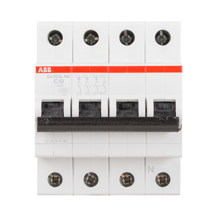 Intrerupator automat modular 3P+N 10A curba C 4.5 kA pentru tablou electric [2]