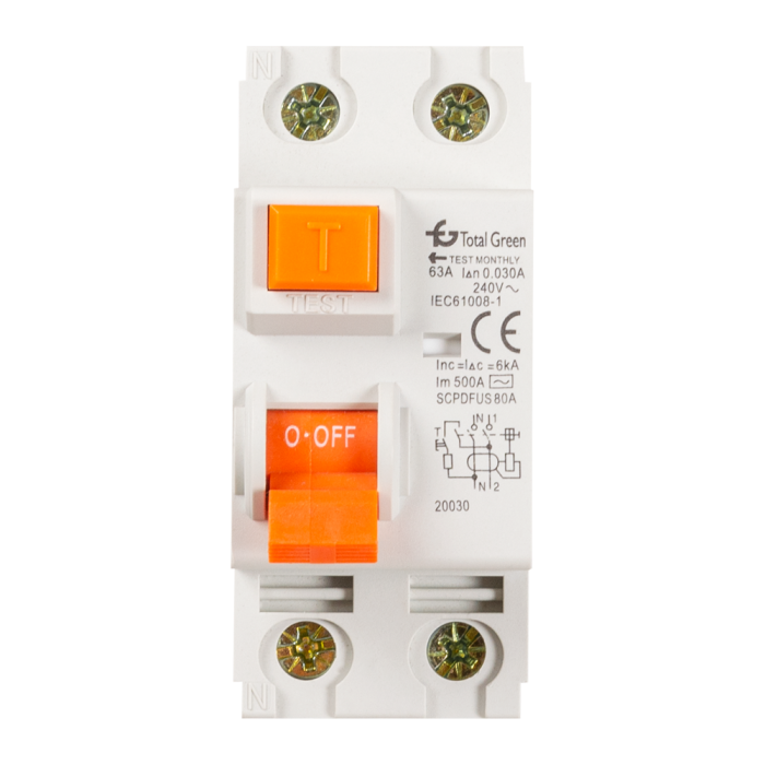 Intrerupator automat diferential bipolar 63A 30mA curba C 6kA [2]