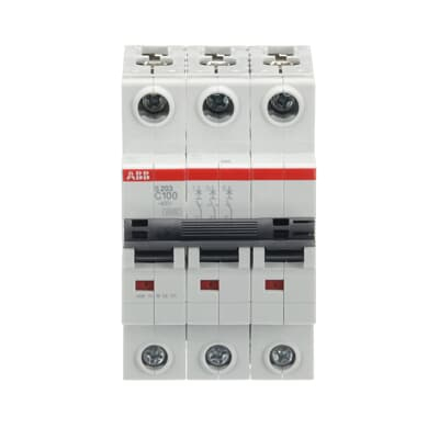 Intrerupator automat modular tripolar 100A curba C 6kA pentru sina DIN [2]