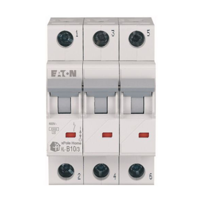 Intrerupator automat modular tripolar 10A curba B 4.5 kA pentru sina DIN [2]