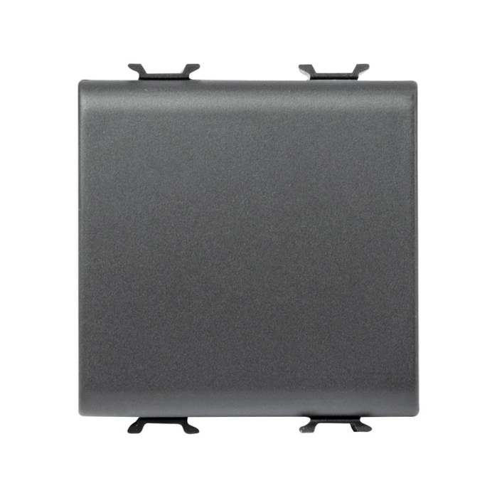 Intrerupator cap scara negru satinat cu 2 module pentru instalatii electrice incastrate [2]