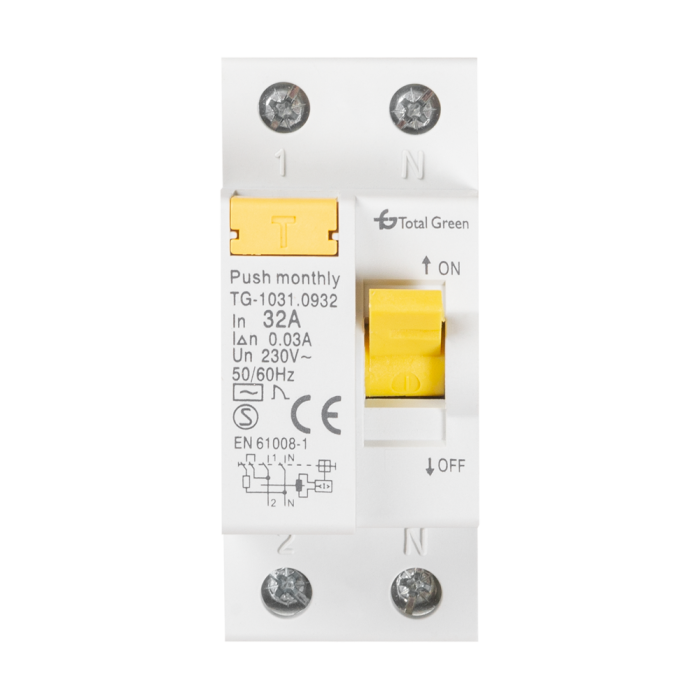 Intrerupator diferential 2P 32A 30mA pentru circuit monofazat 230V [2]