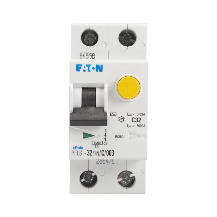 Intrerupator diferential RCBO 1P+N 32 A curba C 30 mA 6 kA [2]