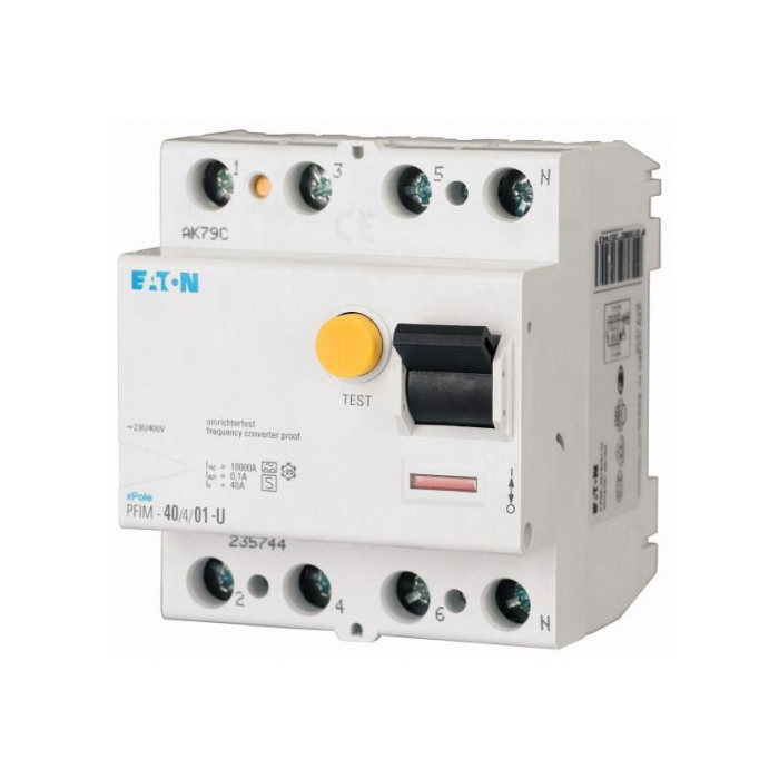 Intrerupator diferential tetrapolar 80 A 300 mA tip AC pentru sina DIN [2]
