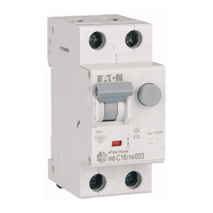 Intrerupator diferential automat modular 16 A 1P+N curba C 30 mA tip AC pentru sina DIN [2]