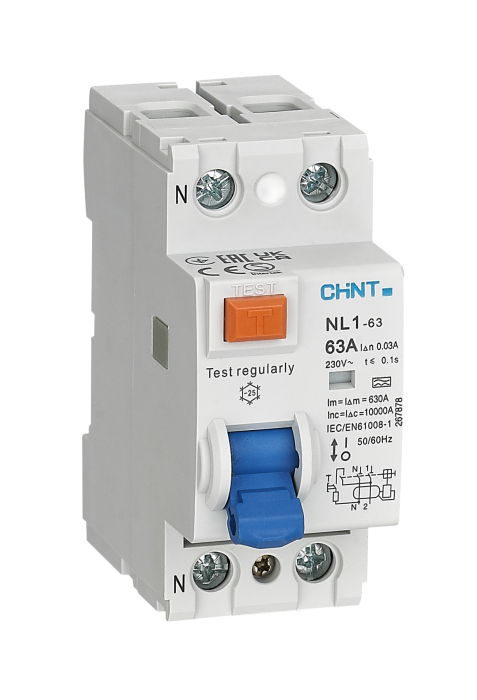 Intrerupator diferential RCCB bipolar 40A 30mA tip AC 6kA pentru sina DIN [2]