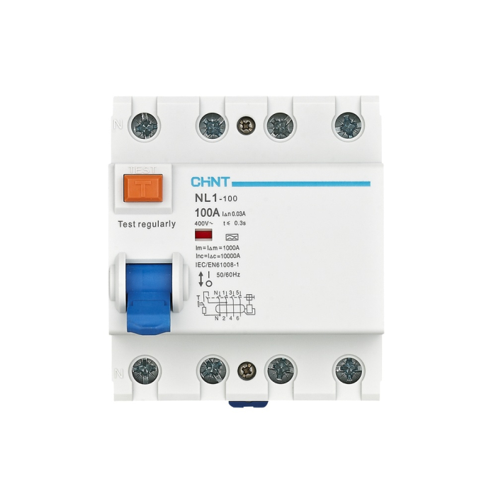 Intrerupator diferential RCCB 80A 4 poli 100mA tip AC 6kA pentru tablou electric trifazat [2]