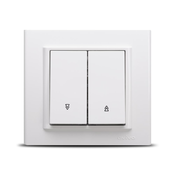 Intrerupator pentru jaluzele alb cu doua taste pentru montaj incastrat [2]