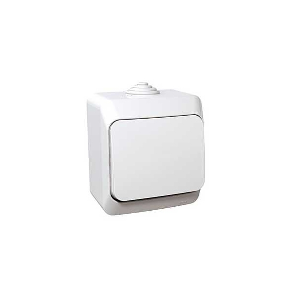Intrerupator simplu aparent alb cu protectie IP44 pentru instalatii electrice [2]